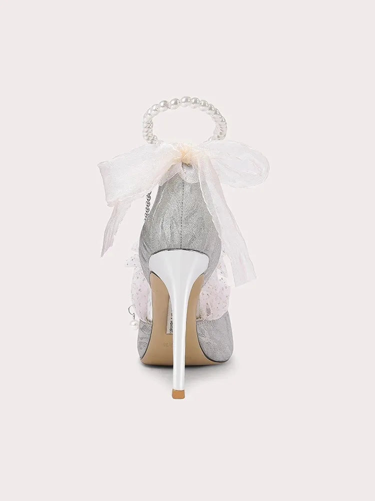 3D flower party heels paired with celebration outfits and bridal gowns