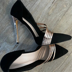 Pointed Toe Strappy Stiletto Heels