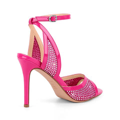 Sparkling Ankle Strap Stiletto Heels