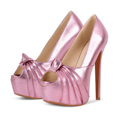 Platform Stiletto Peep Toe Heels