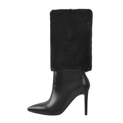 Stiletto Fur Trimmed Boot
