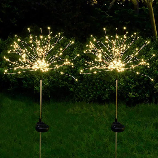 LED Solar Flashing Fireworks Waterproof String Fairy Light