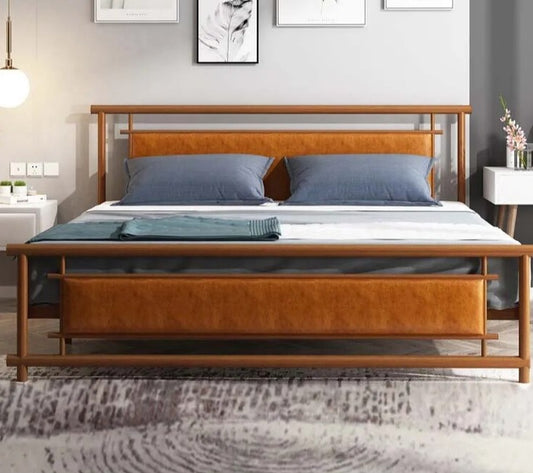 Simple Modern Metal Frame Double Bed 1.8 / 1.5 Meters Single Iron Bed