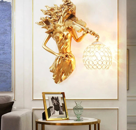 Creative Crystal Wall Lamp Gold Background Wall Light