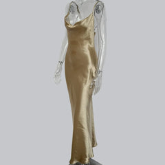 Satin Spaghetti Strap Maxi Dress