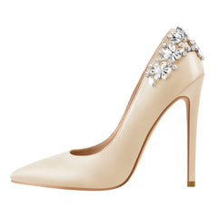 Pointed Toe Diamond Stiletto Heels