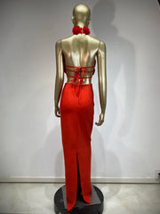 Keyhole Backless Maxi Bodycon Dress - Elegant Summer Party Outfit