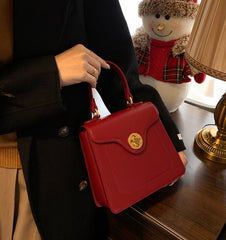 Structured Pu Top Handle Bag