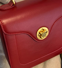 Structured Pu Top Handle Bag