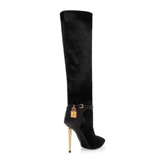 Pointed Toe High Heel Boots