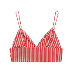Red Striped Print Bralette Top and Maxi Skirt Set