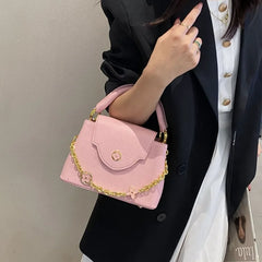 Structured Chain Embellished Bag