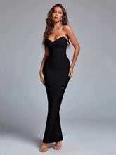 Strapless body-con maxi dress
