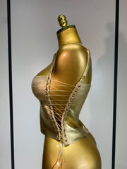 Corset Back Lace-Up Bandage Top