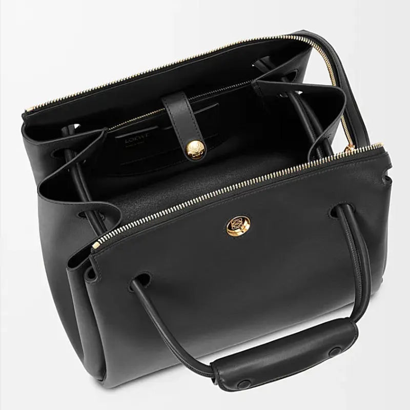 minimalist zip top shoulder bag for women