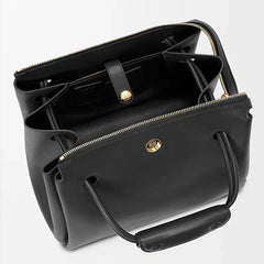 minimalist zip top shoulder bag for women