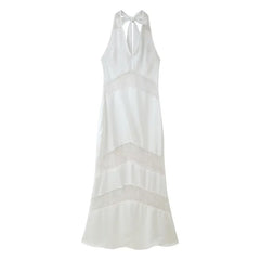 White dress with a halter neck design