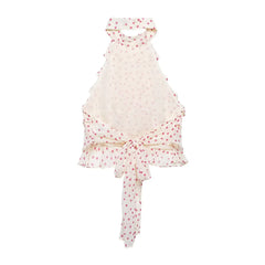 Floral halter top with a bow on a white background