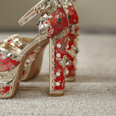 Embellished Platform Stiletto Heels