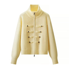 Double-Breasted Zip-Front Jacket