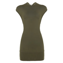 Ruched Open Back Mini Dress