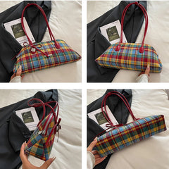 Gingham Pattern Shoulder Bag