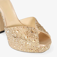 Crystal Embellished Platform Sandals