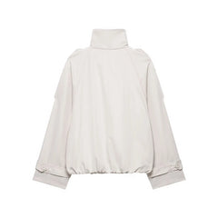 Double Breasted High Neck Coat Back View