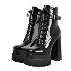 Chunky Platform Lace Up Boots