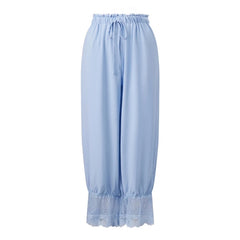 Lace Trim Bloomers Ankle Pants