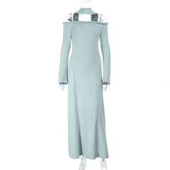 Light blue off-shoulder dress