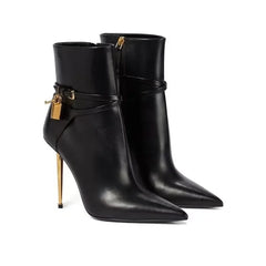 Pointed Toe High Heel Boots