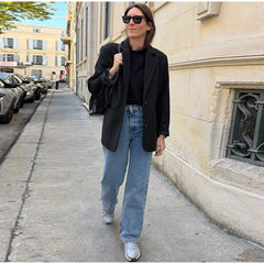 Fringe Sleeve Wool-Blend Tassel Blazer Coat