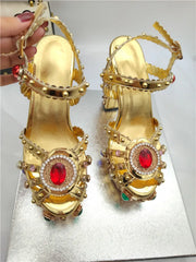Embellished Platform Stiletto Heels
