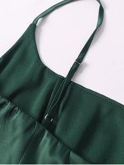 Green apron on a white background