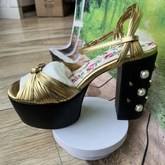 Embellished Platform Stiletto Heels