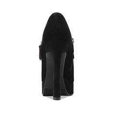 Rhinestone Buckle Stiletto Heel Bootie