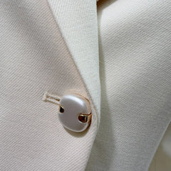 Tailored A-Line Side Pleated Blazer Mini Dress