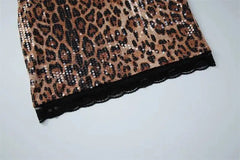 Leopard Sequin Mini Dress