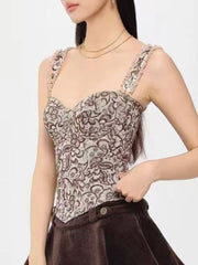 Vintage Lace Bustier Corset Top