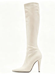 Pointed Slim High Heeled Knee High Boots