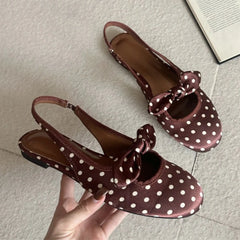 Polka Dot Bow Slingbacks