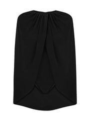 Black strapless top with a gathered design