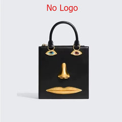 Sculptural Face Embellished Bag