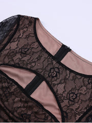 Black lace lingerie on a white background