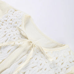 White Long Sleeve Floral Embroidered Blouse