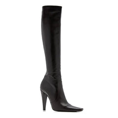 Pointed Slim High Heeled Knee High Boots