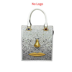 Sculptural Face Embellished Bag
