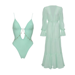Gradient Bikini and Cover-Up Set