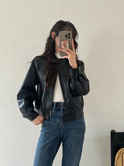 Faux Leather Moto Jacket